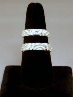 Native American Apache Made Sterling Cast Wedding Bands