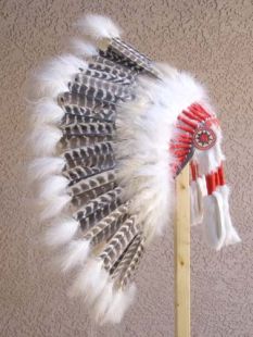 Native American Made Barred Turkey Warbonnet
