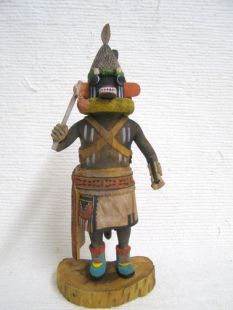 Native American Hopi Carved Proud Warrior Katsina Doll