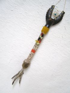 Native American Made Ceremonial Turkey Foot Dance Stick