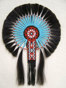 Native American Apache Made Buffalo Dancer Painting 