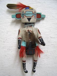 Old Style Hopi Carved Chowilawu Traditional Initiation Katsina Doll