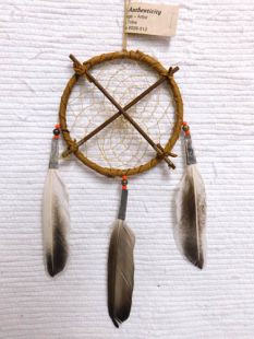 4" --Native American Made Dreamcatcher with Crossed Arrows