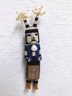 Old Style Hopi Carved Clown Traditional Katsina Doll--Sad
