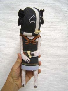 Old Style Hopi Carved Kokopelli Mana Traditional Racer Katsina Doll