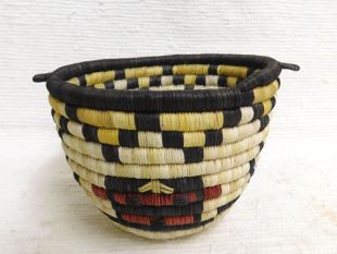 Native American Hopi Made Figurative Coil Basket with Dragonfly Katsina