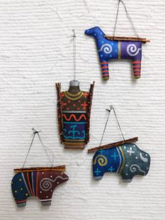 Native American Navajo Made Soft Sculpture Ornaments